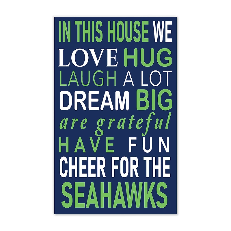 Seattle Seahawks 11" x 19" Briteline In This House Sign
