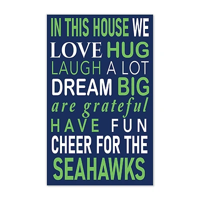 Seattle Seahawks 11" x 19" Briteline In This House Sign
