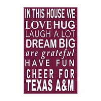 Texas A&M Aggies 11" x 19" Briteline In This House Sign