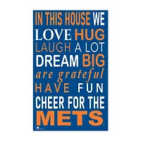 New York Mets 11" x 19" Briteline In This House Sign
