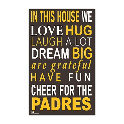 San Diego Padres 11" x 19" Briteline In This House Sign