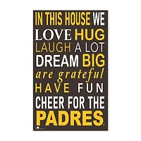 San Diego Padres 11" x 19" Briteline In This House Sign
