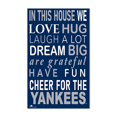 New York Yankees 11" x 19" Briteline In This House Sign