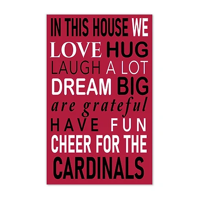 Arizona Cardinals 11" x 19" Briteline In This House Sign