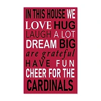 Arizona Cardinals 11" x 19" Briteline In This House Sign