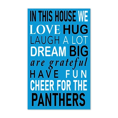 Carolina Panthers 11" x 19" Briteline In This House Sign