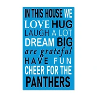 Carolina Panthers 11" x 19" Briteline In This House Sign