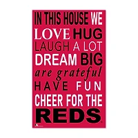 Cincinnati Reds 11" x 19" Briteline In This House Sign