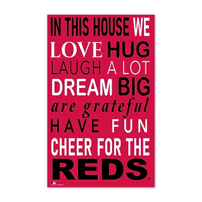 Cincinnati Reds 11" x 19" Briteline In This House Sign