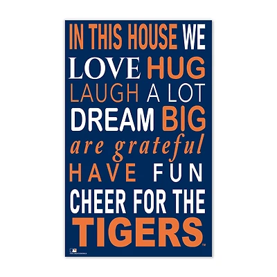 Detroit Tigers 11" x 19" Briteline In This House Sign