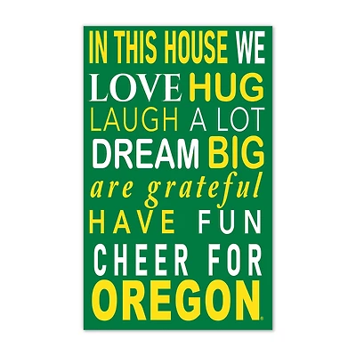 Oregon Ducks 11" x 19" Briteline In This House Sign
