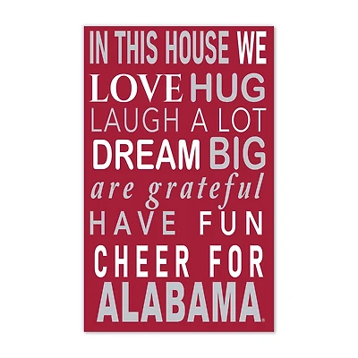 Alabama Crimson Tide 11" x 19" Briteline In This House Sign