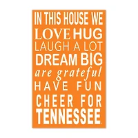 Tennessee Volunteers 11" x 19" Briteline In This House Sign