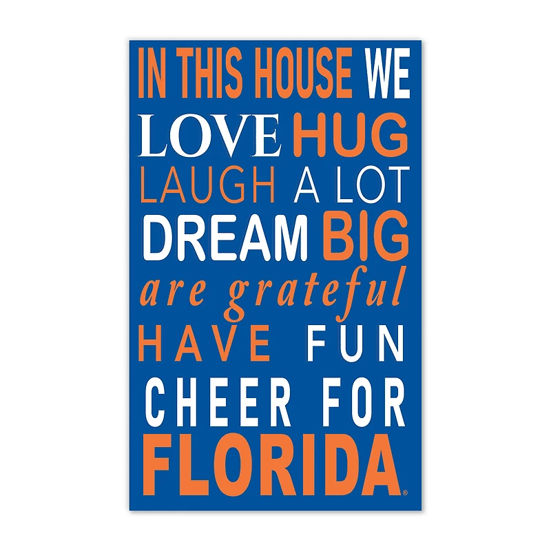 Florida Gators 11" x 19" Briteline In This House Sign