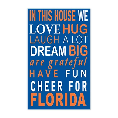 Florida Gators 11" x 19" Briteline In This House Sign