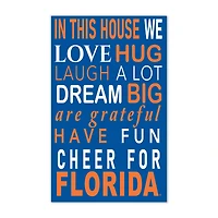 Florida Gators 11" x 19" Briteline In This House Sign