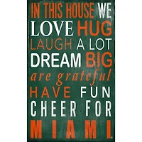 Miami Hurricanes 11" x 19" Briteline In This House Sign