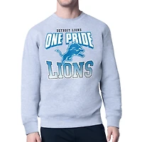 Men's Starter  Gray Detroit Lions Comic Style Sweatshirt