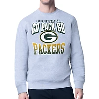 Men's Starter  Gray Green Bay Packers Comic Style Sweatshirt