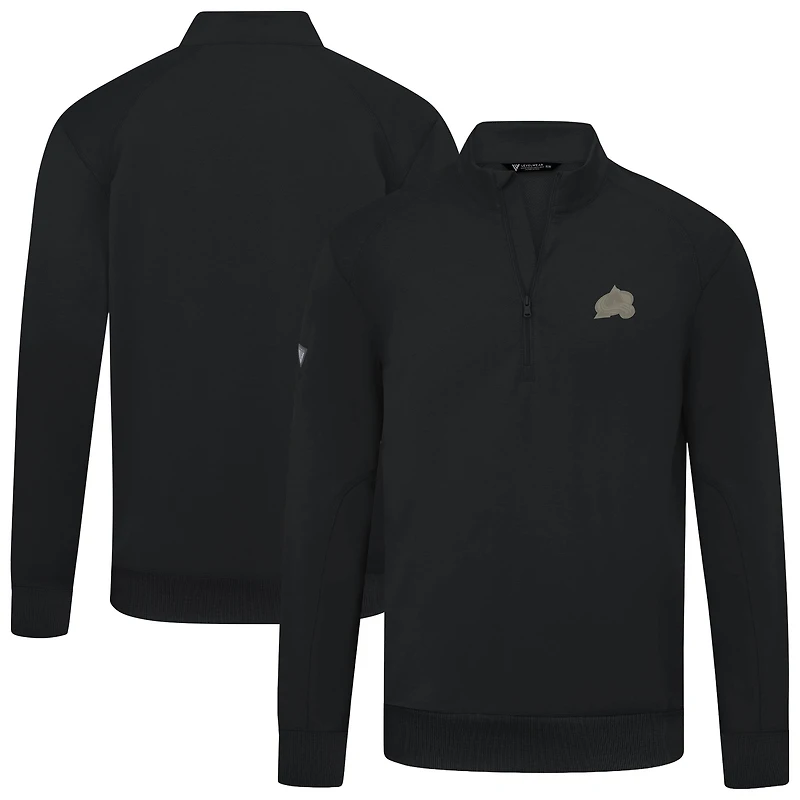 Men's Levelwear  Black Colorado Avalanche Copper Upright Quarter-Zip Pullover