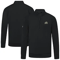 Men's Levelwear  Black Colorado Avalanche Copper Upright Quarter-Zip Pullover