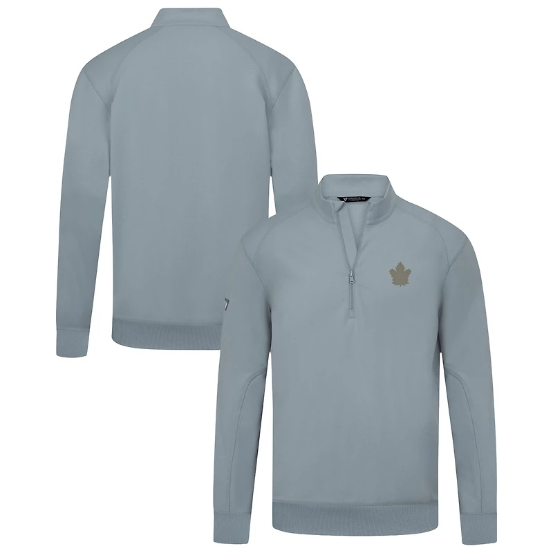 Men's Levelwear  Gray Toronto Maple Leafs Copper Upright Quarter-Zip Pullover
