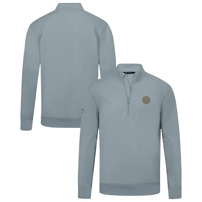 Men's Levelwear  Gray Edmonton Oilers Copper Upright Quarter-Zip Pullover