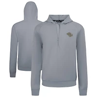 Men's Levelwear  Gray Utah Mammoth Technic Quarter-Zip Pullover Hoodie