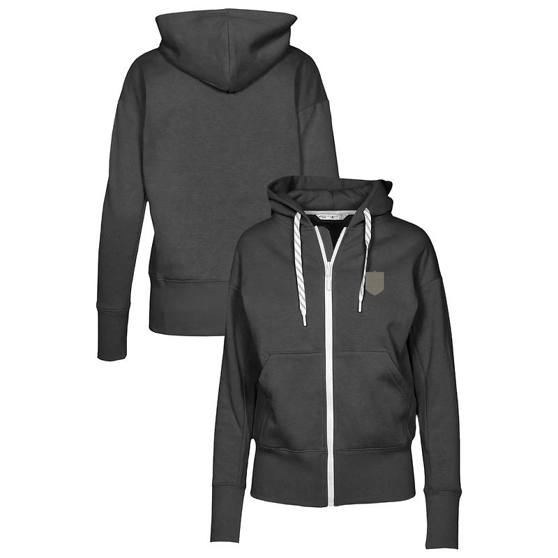 Women's Levelwear Black Vegas Golden Knights Gardinia Copper Full-Zip Hoodie