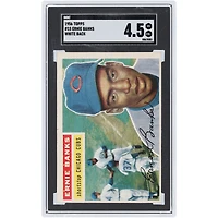 Ernie Banks Chicago Cubs 1956 Topps White Back #15 SGC Authenticated 4.5 Card