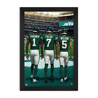Sauce Gardner, Justin Fields & Garrett Wilson New York Jets Framed Three-Player Art Print