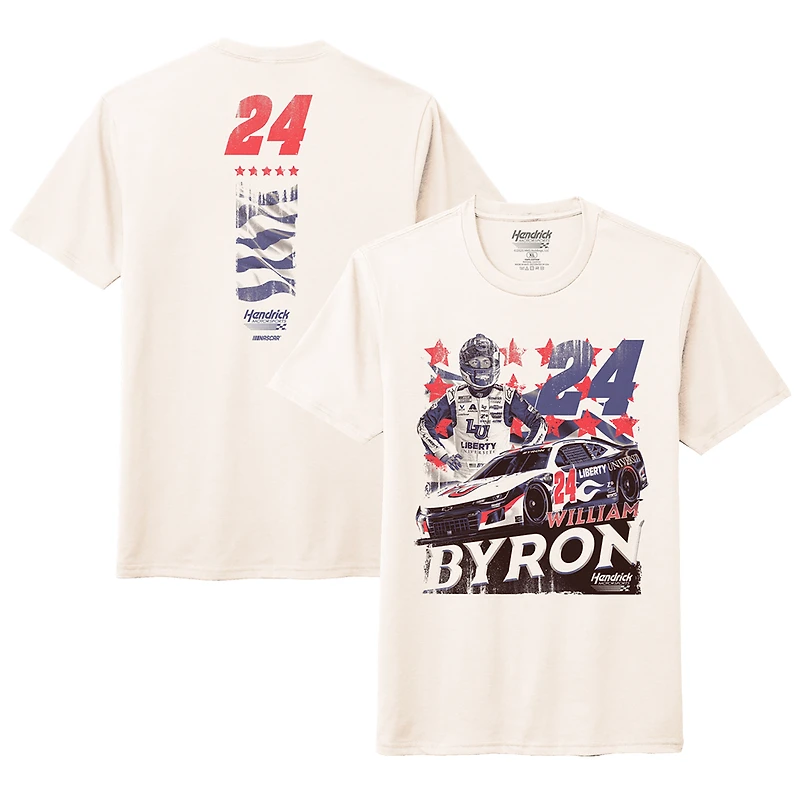 Men's Hendrick Motorsports Team Collection Natural William Byron Liberty University Car T-Shirt