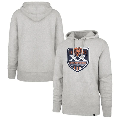 Men's '47 Gray Chicago Bears Super Bowl XX Champions 40th Anniversary Imprint Headline Hoodie