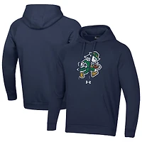 Men's Under Armour Navy Notre Dame Fighting Irish Leprechaun Rival Fleece Hoodie