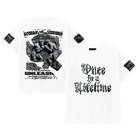 Canelo vs. Crawford Men's Purple Brand White Once A Lifetime Event T-Shirt