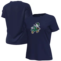 Women's Under Armour Navy Notre Dame Fighting Irish Leprechaun Tech Stretch T-Shirt