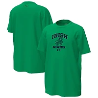 Youth Under Armour Kelly Green Notre Dame Fighting Irish Leprechaun Tech Stretch T-Shirt