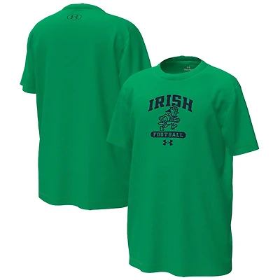 Youth Under Armour Kelly Green Notre Dame Fighting Irish Leprechaun Tech Stretch T-Shirt