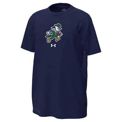 Youth Under Armour Navy Notre Dame Fighting Irish Leprechaun Tech Stretch T-Shirt