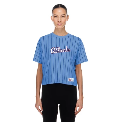 Women's New Era Blue Atlanta Braves 2026 City Connect Pinstripe T-Shirt