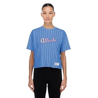 Women's New Era Blue Atlanta Braves 2026 City Connect Pinstripe T-Shirt