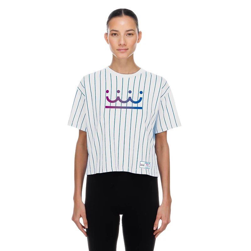 Women's New Era White Kansas City Royals 2026 City Connect Pinstripe T-Shirt