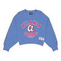 Women's New Era Blue Atlanta Braves 2026 City Connect V-Neck Sweatshirt