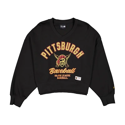 Women's New Era Black Pittsburgh Pirates 2026 City Connect V-Neck Sweatshirt