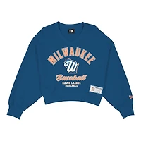 Women's New Era Royal Milwaukee Brewers 2026 City Connect V-Neck Sweatshirt