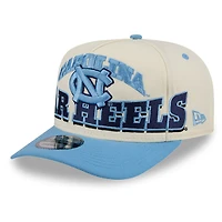 Men's New Era Cream/Carolina Blue North Carolina Tar Heels March Madness Historic Collection 9FIFTY A-Frame Snapback Hat