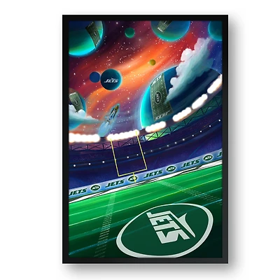 New York Jets Galaxy Print Framed Art
