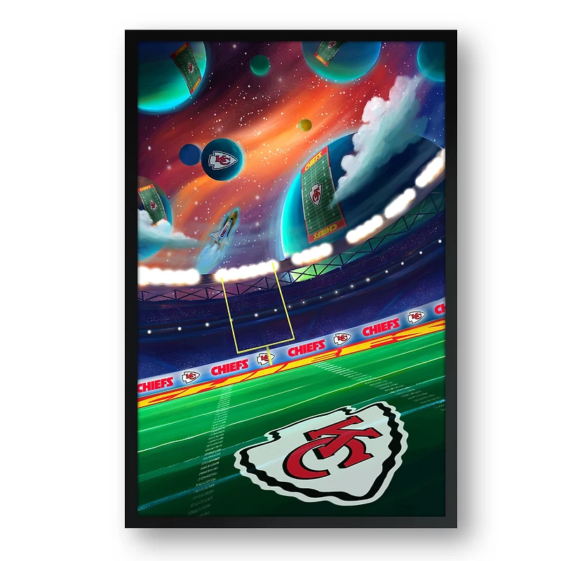 Kansas City Chiefs Galaxy Print Framed Art