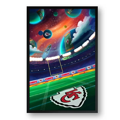 Kansas City Chiefs Galaxy Print Framed Art