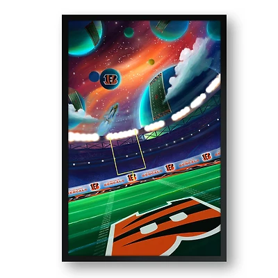Cincinnati Bengals Galaxy Print Framed Art